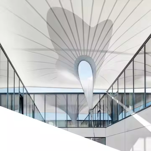 PVC tráng vải độ bền kéo cấu trúc màng xây dựng mái che nắng mái hiên FR chống cháy Vật liệu lều vải - Product Image 2