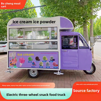 Chariot à snacks électrique multifonctionnel pour tricycle, idéal pour la vente de glaces, les marchés nocturnes, les petits-déjeuners et les stands de barbecue