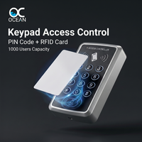 Sistema de Control de Acceso por Huella Dactilar Oceantech GK12 OEM ODM con Logotipo Personalizado, Controlador de Puerta con Teclado y Tarjeta EM, ABS, 1000 Usuarios