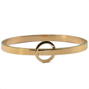 En Acier Inoxydable Plaqué <span class=keywords><strong>Or</strong></span> Rose <span class=keywords><strong>Bracelet</strong></span> <span class=keywords><strong>jonc</strong></span> Ouvert - Product Image 3