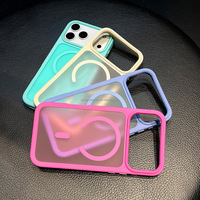Coque de téléphone magnétique transparente en gros pour iPhone 18 tous modèles 17 16 15 Pro Max, antichoc, en TPU et PC, colorée