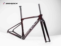 Kit cadre de vélo de gravier Bigrock 960g en carbone ultra-léger, module élevé, dropout UDH, câblage interne complet, pour vélo d'aventure