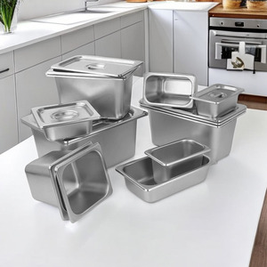 Hot Sell Full Sizes 1/1 1/2 1/3 1/4 1/6 1/9 American Style Stainless Steel Steam Table Anti <strong>Jam</strong> Thickened GN Food <strong>Pan</strong> - Product Image 3