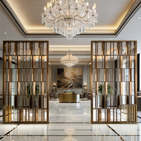 Cloison décorative multifonctionnelle en acier inoxydable 304, artisanale, de luxe moderne et personnalisée pour hall d'hôtel et appartement