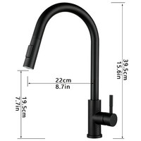 Grifos de Lavabo Modernos de Lujo, Grifo Mezclador de Agua de Acero Inoxidable para Cocina, Baño y Aseo, Montado en el Encimera, de Latón Dorado, para Hotel