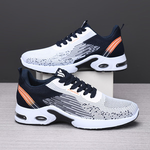 Chaussures de sport décontractées transfrontalières pour hommes à bout renforcé, avec semelle extérieure en PVC souple amortissante, à lacets, respirantes et absorbant les chocs, idéales pour le printemps - Product Image 3