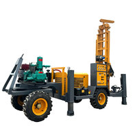 Foreuse de puits d'eau sur remorque WD-200, profondeur de forage de 200 m, facile à utiliser avec pompe 220 V et composants essentiels du moteur