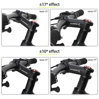 FMFXTRA Potence de vélo +/-10 degrés/17 degrés, diamètre de tube VTT, potence de vélo de route 60/70/80/90/100/110 mm de longueur