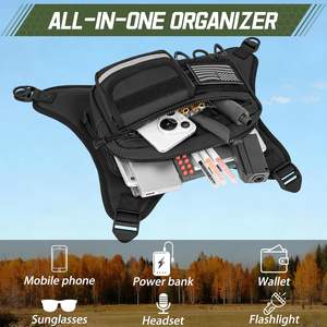 Borsa Tattica da Petto per Uomo e Donna, Gilet Sportivo per Corsa all'Aperto, Chiusura con Cerniera e Fibbia, Zaino da Petto per Corsa, Ciclismo, Escursionismo - Product Image 3