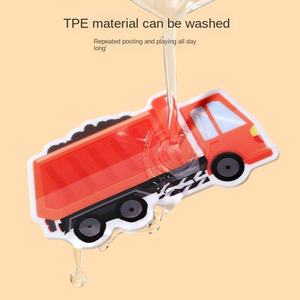 <span class=keywords><strong>Livre</strong></span> d'autocollants en gel amusant pour enfants de 0 à 3 ans, autocollants résistants aux déchirures, véhicules d'ingénierie, jouet éducatif - Product Image 5