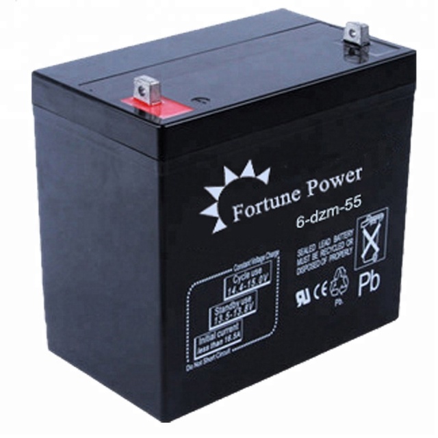 Industrial Sealed Lead Acid Battery 12V 55AH/58AH for Golf Carts & UPS Systems