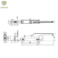 Serrure de loquet de poignée en alliage de zinc GL-18211 nouvelle condition pour refroidisseur de plain-pied