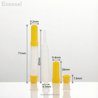 Flacon rond compressible Ecannal 1,5 ml en PEHD avec embout torsadé et bouchon à clipser à remplissage par le bas pour essence, sérum, gel, adhésif