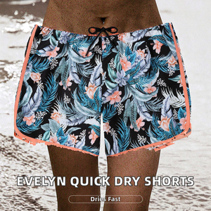 Shorts de sport pour hommes EVELYN, séchage rapide, imperméables, extensibles, pour le surf, motif imprimé, 100% polyester, fermeture à cordon, OEM ODM - Product Image 2