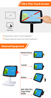 ZHONGJI A014 Nouvelle caisse enregistreuse tactile pliable Android 15,6 pouces en métal, stockage 128 Go, 16 Go de RAM, garantie de 2 ans
