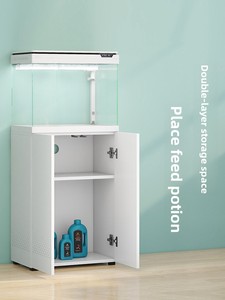 <span class=keywords><strong>ตู้</strong></span><span class=keywords><strong>ปลา</strong></span>ตั้งโต๊ะทันสมัยพร้อมฐานเก็บของสองชั้น ไฟไล่เฉดสีแปดสี กระจกใสพิเศษสำหรับห้องนั่งเล่น - Product Image 2