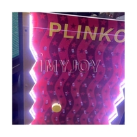 Chine Personnalisable Carnaval Activité Interactive Lucky Lotto Plinko Board Led Light Lottery Box Fun Game Machine Props