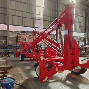 Diesel Self-propelled Boom Lift, Platform kerja berartikulasi seluler lengan teleskopik melengkung 12m - Product Image 4