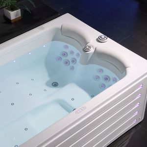 Bain à remous en acrylique SPA, baignoire à hydromassage, 2-3 personnes, <span class=keywords><strong>jacuzzi</strong></span> moderne de <span class=keywords><strong>luxe</strong></span>, 2 positions allongées - Product Image 4