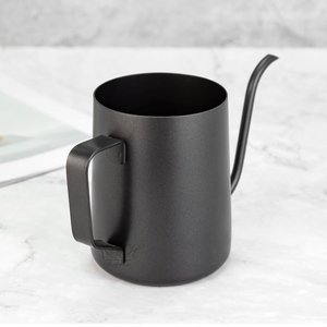 Cafetera de goteo manual de acero inoxidable con pico de cisne y mango resistente al calor, <span class=keywords><strong>Teflon</strong></span> Negro, 250/350/600ml - Product Image 2