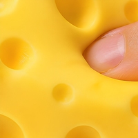 Jouet Squishy en forme de cube de fromage jaune, doux, à remontée lente, anti-stress, jouet sensoriel