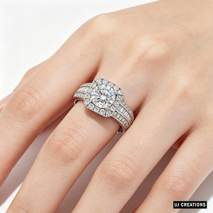 Bague de mariage personnalisée en or massif 10K 14K 18K avec diamant brillant de laboratoire de 1,00 carat certifié IGI, qualité VVS-VS, pour les occasions spéciales - Product Image 5
