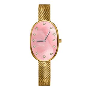 Reloj de Pulsera Personalizado al por Mayor para Mujer, Reloj de Cuarzo con Esfera Ovalada, Logotipo de Marca, Acero Inoxidable, Resistente al Agua - Product Image 2