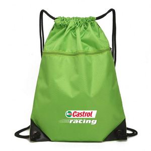 Promotion Reusable Nylon Polyester Waterproof Shopping Shoulder Bag Customizable Small Drawstring Pouch Bag Backpack - Product Image 5