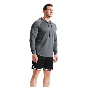 Felpa da uomo con cappuccio da allenamento da <span class=keywords><strong>basket</strong></span> da ginnastica traspirante ad asciugatura rapida e traspirante <span class=keywords><strong>felpe</strong></span> estive - Product Image 4