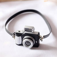 1:12 maison de poupée accessoires décoration Miniature mini poupée elfe caméra électrique caméra audible flashable avec sangle