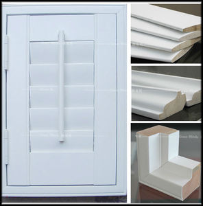 Volets en <span class=keywords><strong>bois</strong></span> et PVC coulissants réglables, classiques, durables, de style européen, pour la décoration familiale - Product Image 5