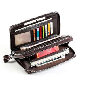 अनुकूलित लोगो फैशन पु चमड़े के हैंडबैग पोर्टेबल वाटरप्रूफ पासपोर्ट आईडी कार्ड कार्यालय व्यवसाय न्यूनतम रेट्रो पुरुषों के बटुए - Product Image 3