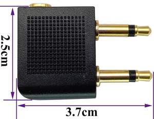 <span class=keywords><strong>Convertidor</strong></span> <span class=keywords><strong>de</strong></span> adaptador <span class=keywords><strong>de</strong></span> conector <span class=keywords><strong>de</strong></span> <span class=keywords><strong>audio</strong></span> AUX macho <span class=keywords><strong>de</strong></span> 3,5mm a hembra <span class=keywords><strong>de</strong></span> 3,5mm <span class=keywords><strong>para</strong></span> usar auriculares en vuelos <span class=keywords><strong>de</strong></span> aviones - Product Image 3