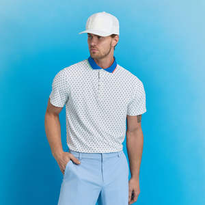 Luxe Dry Slim Fit Broderie 85% Polyester 15% Spandex Dot Partout Imprimé Sublimation Camisa Tipo Polo Golf Chemises Logo Personnalisé - Product Image 2