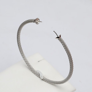 Pulsera Elástica de Malla de Plata S925 Hecha a Mano, Estilo Coreano con Doble Perla, Cadena de Moda para Mujer - Product Image 2