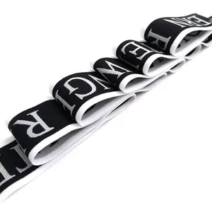 GINYI toptan fabrika kaynağı iyi fiyat elastik jakar dokuma yüksek kalite Logo elastik bantlar yumuşak özel elastik bant