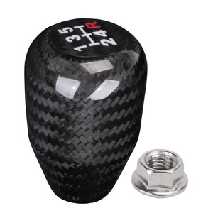 Carbon Fiber Gear <b>Shift</b> <b>Knob</b> 5 Speed M10x1.5 Lightweight Car Modification Part - Product Image 1