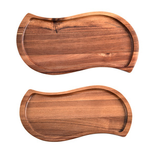 Planche à découper japonaise la plus vendue, plateau de service irrégulier en bois d'acacia pour desserts, camping, fêtes, goûter, pain, pizza, fruits - Product Image 5