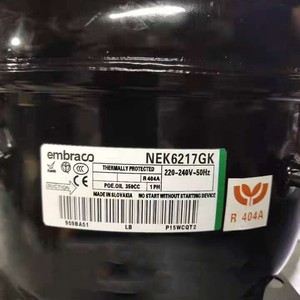 คอมเพรสเซอร์ทำความเย็น Embraco รุ่น NEK6213GK ใช้สารทำความเย็น R404A แรงดันไฟฟ้า 220-240V ความถี่ 50Hz แบบสโครล - Product Image 3