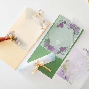 Logotipo personalizado impresión papel vitela translúcido diseño venta papel vitela floral - Product Image 5