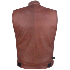 Chaleco de Cuero Personalizado para Hombre, Ligero, Transpirable, de Alta Calidad, Manga Larga, Reversible, con Logotipo Personalizado, Estilo Casual, para Exteriores - Product Image 2