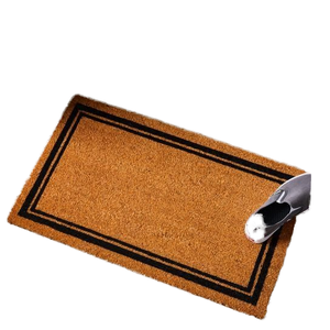 Customized Coir Entrance Mat Cushioned Non-Slip Backing Machine Made Medium Thickness Border Printed Welcome Mat for Home Hotel - Product Image 1