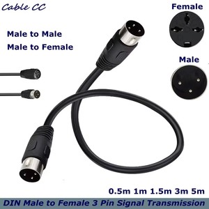 Cavo di Prolunga DIN a 3 Pin MIDI Maschio-Maschio/Femmina per Strumenti Musicali Bang & Olufsen B&O Powerlink ecc. - Product Image 1