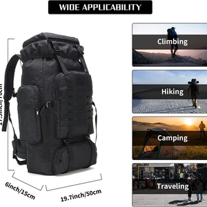 Échantillon gratuit Sac à dos de randonnée personnalisé avec LOGO Sac à dos de voyage multifonctionnel pour homme avec toile - Product Image 6