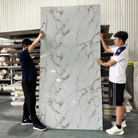 Panneau mural en PVC brillant effet marbre UV, imperméable, pour panneaux et planches murales de maison