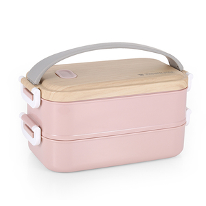 BPA Marchio Su Ordinazione Libero 1600ML Bento <span class=keywords><strong>Box</strong></span> <span class=keywords><strong>2</strong></span> Strato Impilabile Pranzo Bento <span class=keywords><strong>Box</strong></span> - Product Image 1
