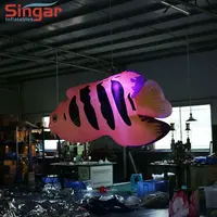 Gigante inflable colorida Mar tropical peces globo