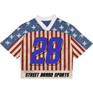 Vêtements de sport, style streetwear, imprimé, design personnalisé, maillot de football américain en mesh - Product Image 4