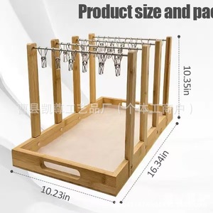 Wooden meat tray <b>rack</b>, cheese charcoal <b>plate</b>, meat serving <b>plate</b>, fruit and dessert <b>plate</b>, barbecue grill, grill <b>rack</b> - Product Image 4