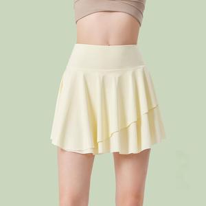Wholesale Women's Layered Ruffle Mini Tennis Skirt with Side Pockets & Built-in Shorts Quick Dry Breathable Athletic Golf Skirt - Product Image 6